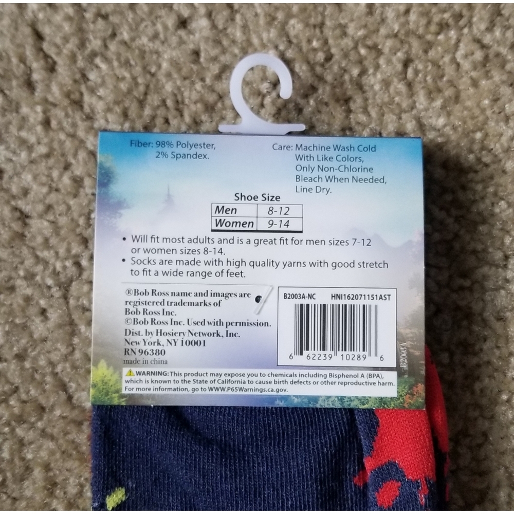Bob Ross Crew Socks - Picture 4 of 4